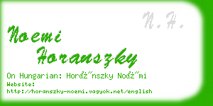 noemi horanszky business card